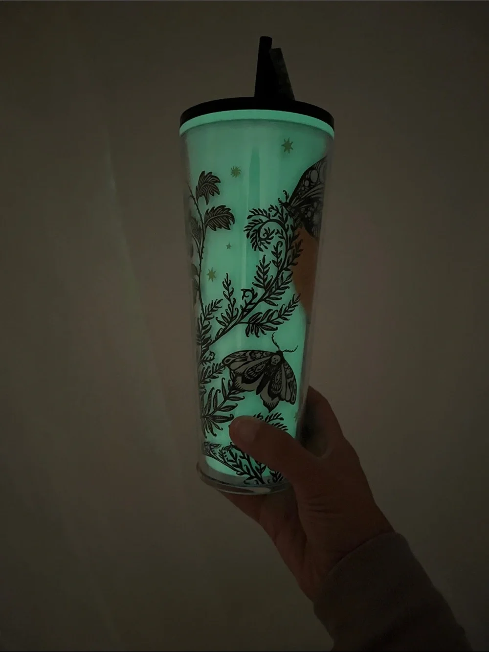Starbucks Black Butterfly Tumbler Glow in the Dark - Picture 11 of 11
